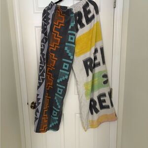 Colorful Graphic Wide-Leg Pants